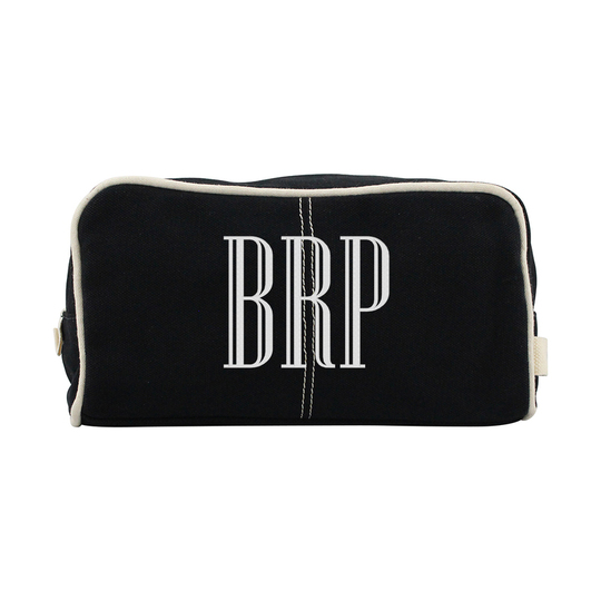 Personalized Black Dopp Kit